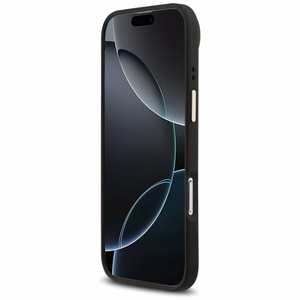 GUESS magnetinis dėklas telefonui IPHONE 17 Air, suderinamas su MagSafe GUHMP17MP4GRMDEK (PU dėklas su 4G Strass logotipu) juodas