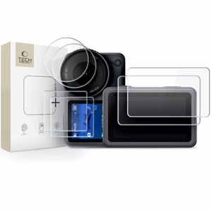 Tech-Protect Glass Fit+ 2 grūdintų stiklų rinkinys, skirtas DJI Osmo Action 6