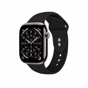 Crong Liquid Apple Watch dirželis, 44/45/46/49 mm, juodas