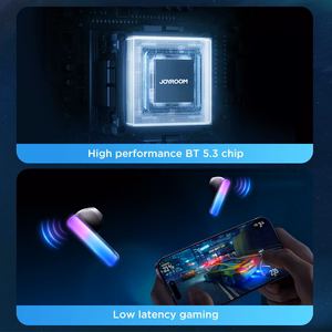 Беспроводные наушники TWS Joyroom JR-TC1 IceLens с LED-подсветкой - белые