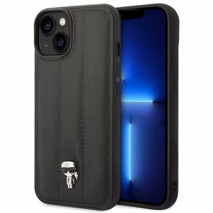 Karl Lagerfeld Puffy Ikonik Pin Case for iPhone 14 Plus - Black