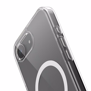 Crong Clear MAG Cover MagSafe dėklas, skirtas iPhone 17e / 16e, skaidrus