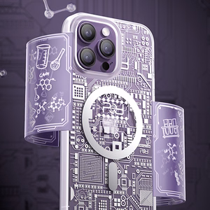 Kingxbar PQY Geek Series magnetinis dėklas telefonui iPhone 14 Plus MagSafe sidabrinis