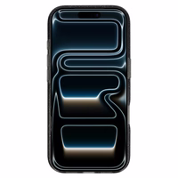 Blizgantis magnetinis dėklas telefonui Iphone 17 Pro Max, juodas, permatomas