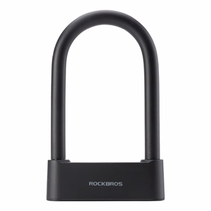 Rockbros 32210818001 SMART dviračio spyna su pirštų atspaudų skaitytuvu ir Bluetooth ryšiu - juoda
