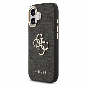 Guess 4G Big 4G Classic Logo dėklas telefonui iPhone 17 - juodas ir auksinis