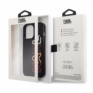 Dėklas telefonui Karl Lagerfeld Multipink Brand iPhone 13 Pro / iPhone 13 - juodas