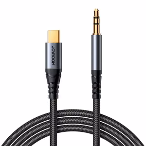 Joyroom SY-A07 USB-C į 3.5mm 1.2m juodas garso kabelis su DAC ir HiFi