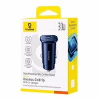 Automobilinis įkroviklis Baseus GoTrip 2xUSB-C 30W juodas C00072300123-01