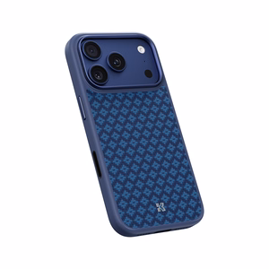 "Benks" magnetinis šarvas "Pro Armor Grid Kevlar korpusas su metaliniu rėmu 600D (YB69), skirtas "Iphone 17 Pro", mėlynos spalvos
