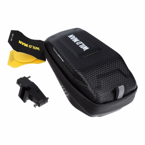 WILDMAN traveling bag under bicycle saddle with zipper E7S 0,8L black