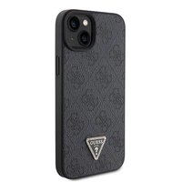 Guess GUHCP15MP4TDSCPK iPhone 15 Plus 6.7" juodas kietasis dėklas Crossbody 4G metaliniu logotipu