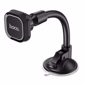Automobilinis universalus telefono laikiklis Hoco (CA55) Astute tvirtinamas ant stiklo, magnetinis juodas