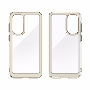 Kosminis dėklas Samsung Galaxy A36 su lanksčiu rėmeliu - pusiau permatomas, juodas