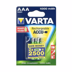 VARTA įkraunama baterija R3 (AAA) 1000 mAh paruošta naudoti 2 vnt
