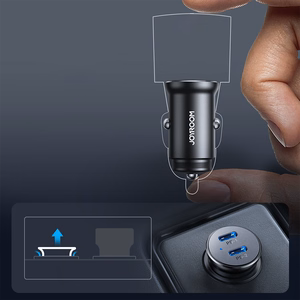 Įkroviklis automobilinis Joyroom (JR-CCN06) (2xUSB-C; 30W) juodas