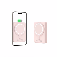 Tech-Protect LifeMag PB11 išorinė baterija su MagSafe 10000mAh 15W USB-C jungtimi - rožinė + USB-C kabelis