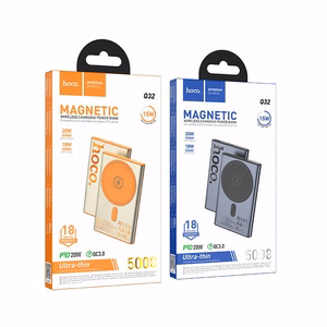 Išorinė baterija suderinama su MagSafe Hoco 5000 mAh QC PD 20W Q32 metalo pilka