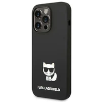 Karl Lagerfeld KLHCP14XSLCTBK iPhone 14 Pro Max 6.7 "kietas dėklas juodas / juodas Silikoninis Choupette Kūnas