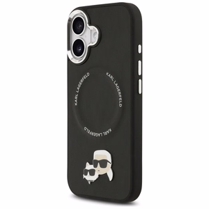 Karl Lagerfeld Karl & Choupette Smeigtukai Magnetinis dėklas telefonui iPhone 17 - juoda