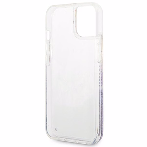 Guess GUHCP14MLFLSU iPhone 14 Plus 6.7" фиолетовый/фиолетовый жёсткий чехол Flower Liquid Glitter