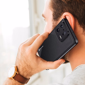 Dux Ducis Fino dėklas Xiaomi 13 Pro su silikoniniu rėmeliu mėlynas