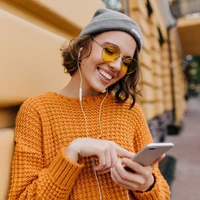 Kabelinės ausinės Lightning Forcell F-Audio HR-ME25 baltos