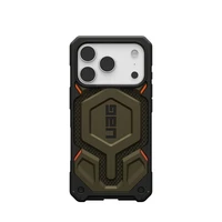 UAG Urban Armor Gear dėklas MONARCH PRO suderinamas su MagSafe iPhone 17 Pro kevlaras elementinė žalia