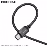 USB Kabelis Borofone "BX87" juodas "Type-C" 100cm