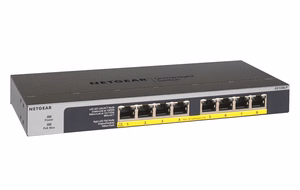 NETGEAR GS108LP Ne-valdomas Gigabit Ethernet (10/100/1000) Maitinimas per Eternetą (PoE) 1U Juoda, Pilka