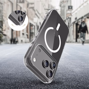 Tech-Protect Flexair Hybrid CC MagSafe dėklas iPhone 17 Pro Max skaidrus