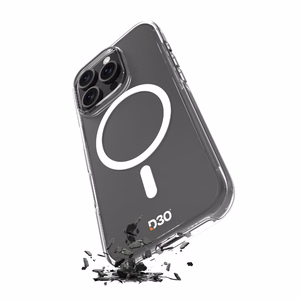 Puro Impact Clear D3O MagSafe silikoninis dėklas telefonui iPhone 16 Plus - permatomas