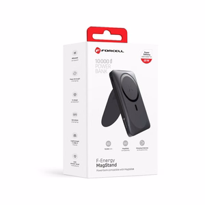 Išorinė baterija suderinama su MagSafe Forcell F-Energy MagStand F10K2 QC3.0 PD 5A 20W 10000 mAh juoda