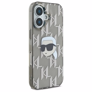 Karl Lagerfeld IML Karl Head Electroplated Dėklas telefonui iPhone 16 - juodas