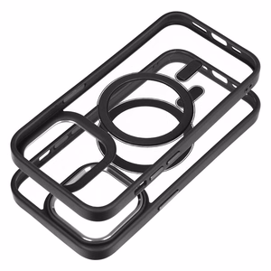 Dėklas telefonui iPhone 14 Pro juodas magnetinis dėklas su MagSafe