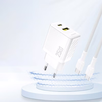 Dudao A26T GaN 25W USB-A, USB-C įkroviklis – baltas