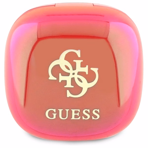 Guess Bluetooth ausinės GUTWSJ144ESF TWS + įkrovimo stotelė fuksijos/fuksijos perlamutrinės 4G spausdintas logotipas