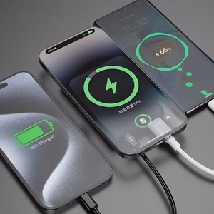 Dudao K14S magnetinė 20W 5000mAh 1x USB-A 1x USB-C juoda išorinė baterija