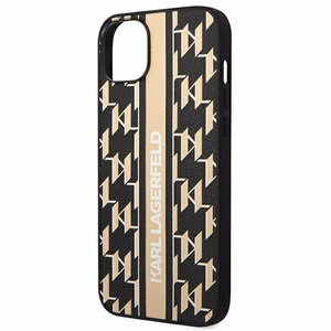 Karl Lagerfeld KLHCP14MPGKLSKW iPhone 14 Plus 6.7 "kietas dėklas rudas / rudas Monograma Juostelė