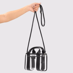Case-Mate Micro Tote Bag vandeniui atsparus krepšys per petį, Midnight Black / Clear