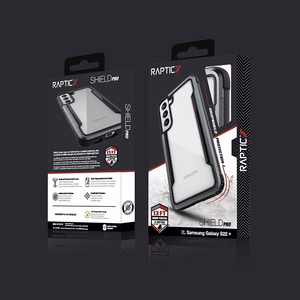 X-Doria Raptic Shield Pro dėklas, skirtas Samsung Galaxy S22+ 5G, su antimikrobine apsauga, juodas
