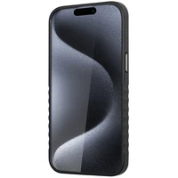 Audi tikro odos dėklas MagSafe iPhone 15 Pro Max - juodas ir raudonas