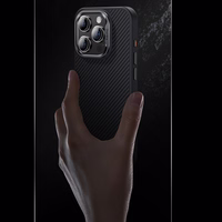 Benks Magnetinis Hybrid Armor Pro Kevlar dėklas telefonui iPhone 15 Plus su metaliniu rėmu 600D (m) - juodas