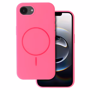 Magnetinis plonas silikoninis dėklas telefonui Iphone 16e (m) - rožinis