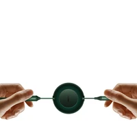 Kabelis Bright Mirror 2 3 in 1 - Type C į Micro USB, Lightning, Type C - 100W 1,1 metro (CAMJ010206) žalias