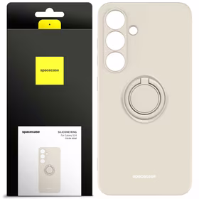 Spacecase Dėklas Silicone Ring Galaxy S24 kaulinis