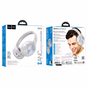 HOCO belaidės ausinės bluetooth ANC W54 pilkos