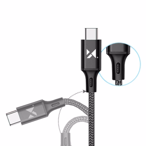 Wozinsky Kabelis USB - USB Type-C 2,4A 2m juodas (WUC-C2B)