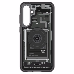 Spigen Ultra Hybrid dėklas telefonui Samsung Galaxy S23 FE - tamsiai pilka (Zero One raštas)