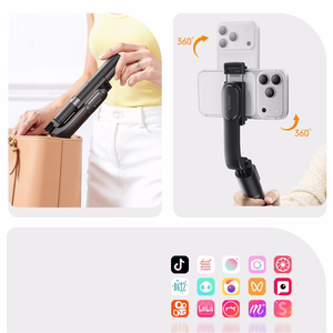 Asmenukių lazda Orico SPV90 aliuminis mini trikojis Bluetooth 360 laipsnių pasukimas - juoda